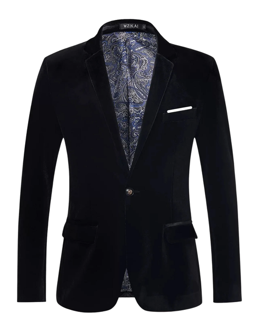 Elegante blazer de terciopelo