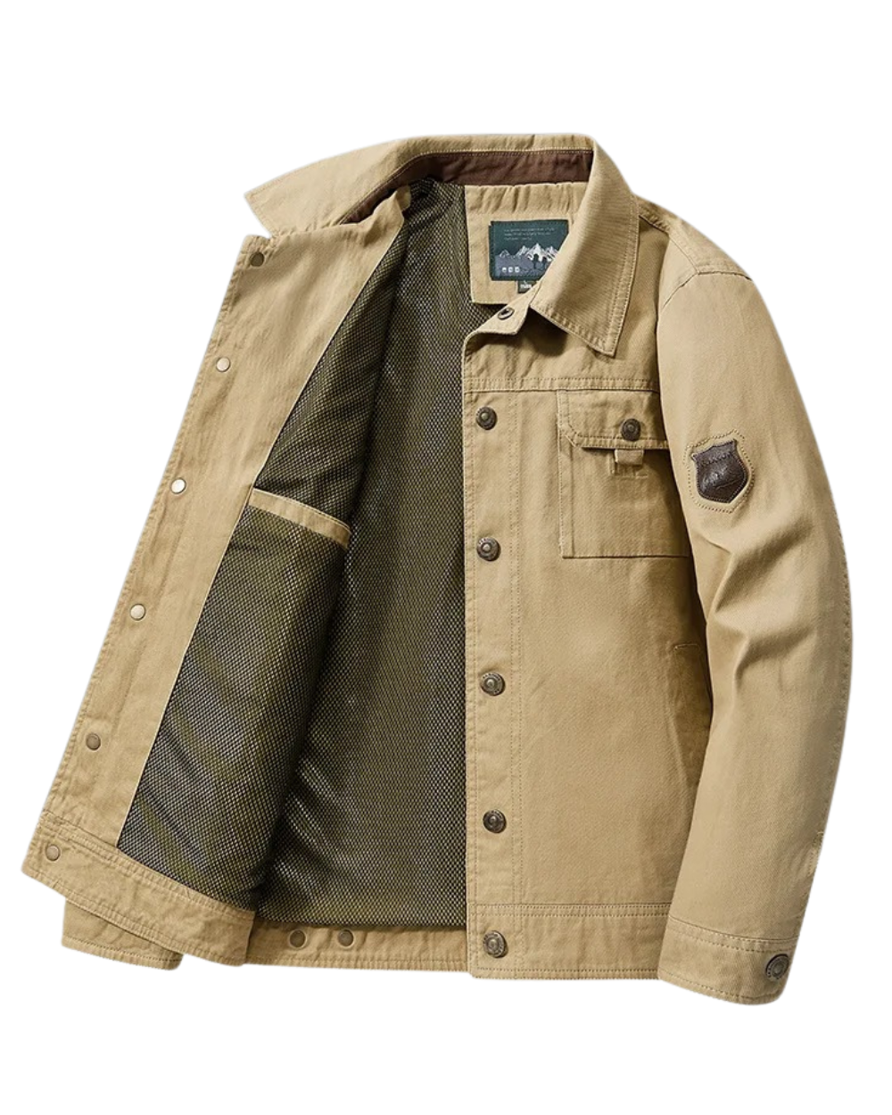 Elegante chaqueta cortavientos de algodón