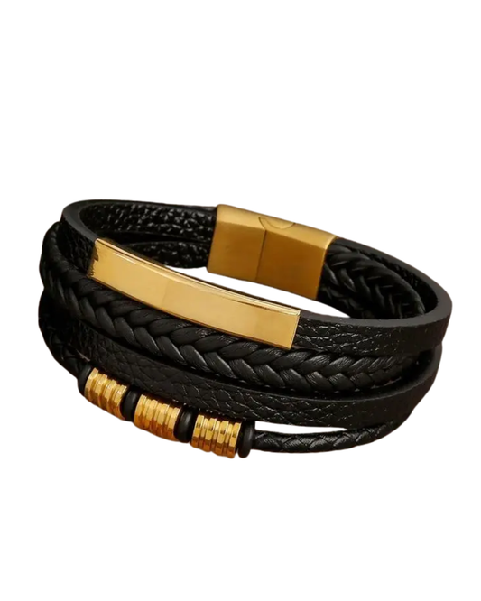 Pulsera clásica de cuero para hombre