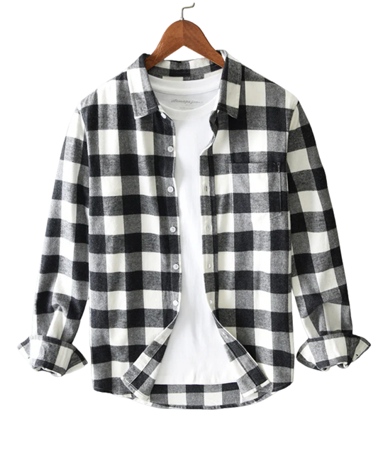 Elegante camisa de cuadros