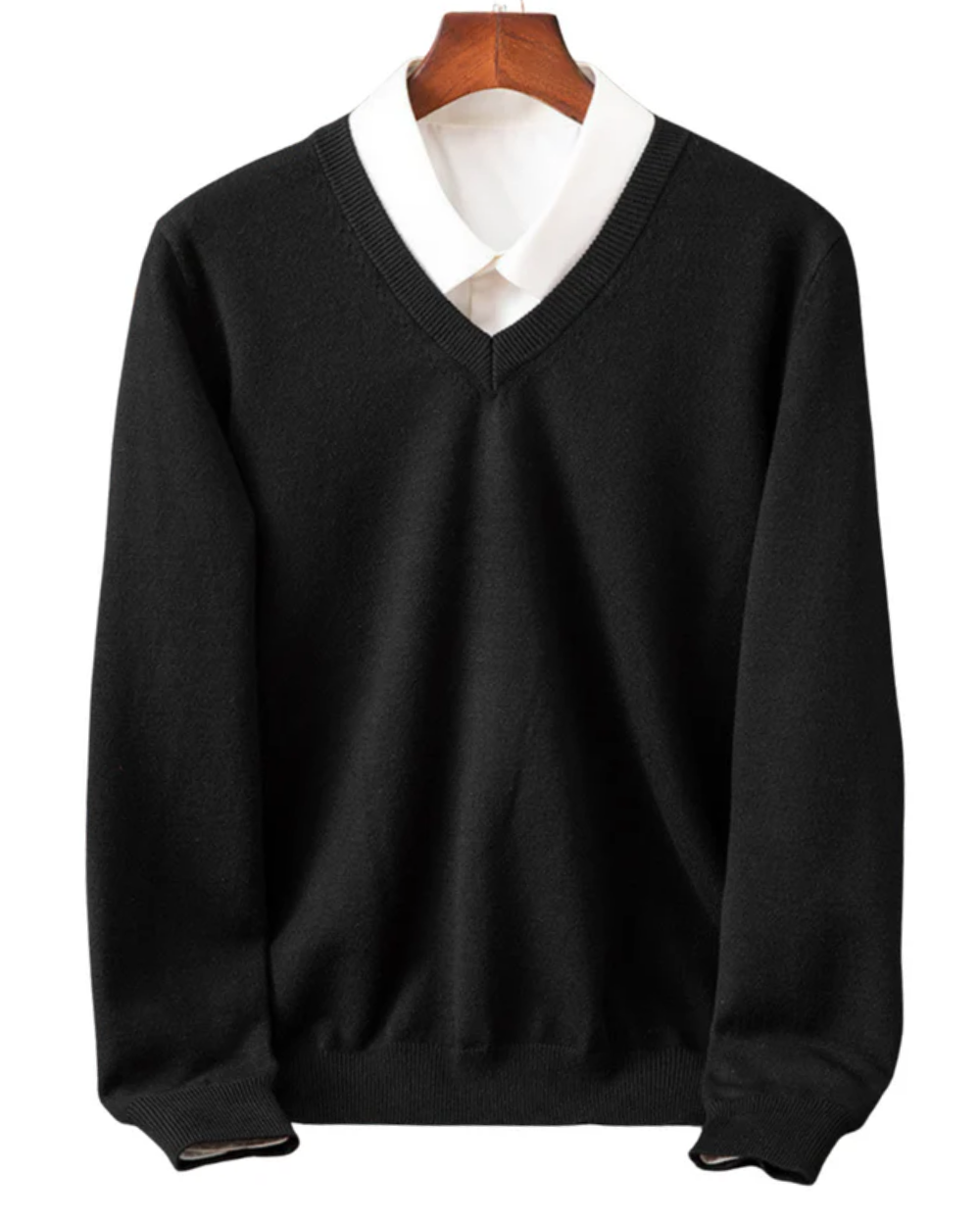 Jersey elegante con cuello en V