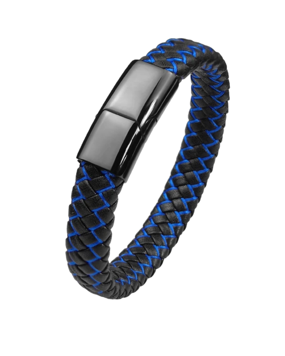 Pulsera de cuero trenzado para hombre