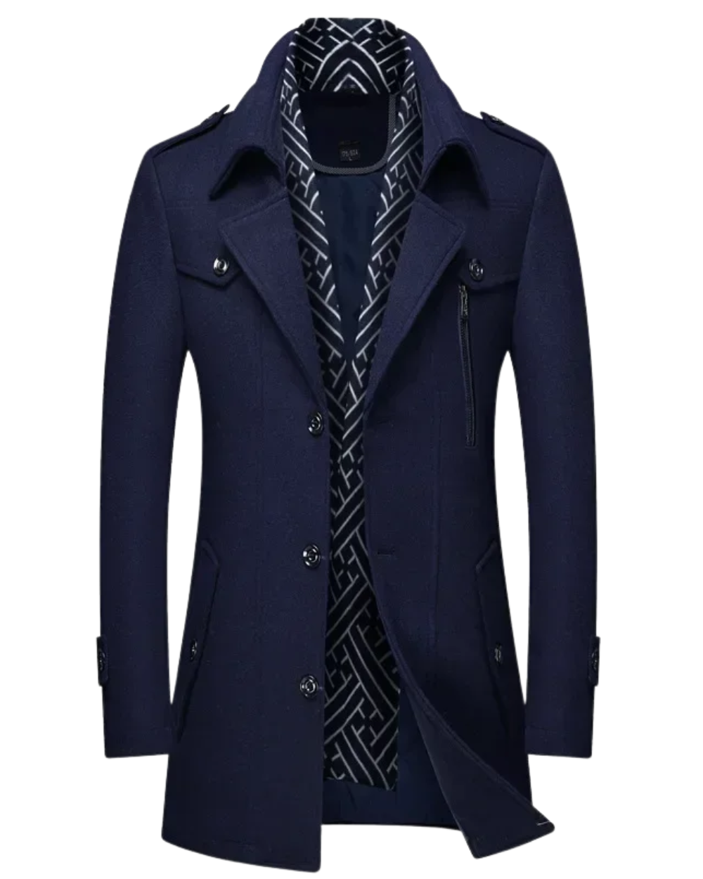 Elegante abrigo de lana