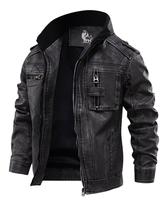 Elegante chaqueta de cuero