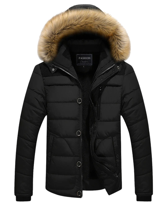 Elegante chaqueta polar con capucha