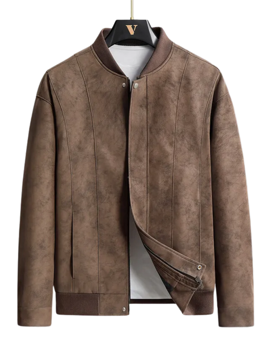 Chaqueta de béisbol de ante