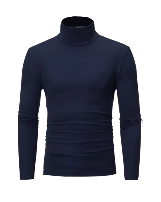 Elegante jersey de cuello alto para hombre