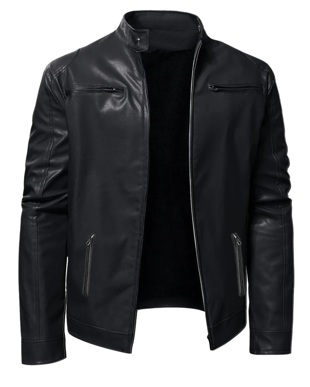 Chaqueta informal de cuero