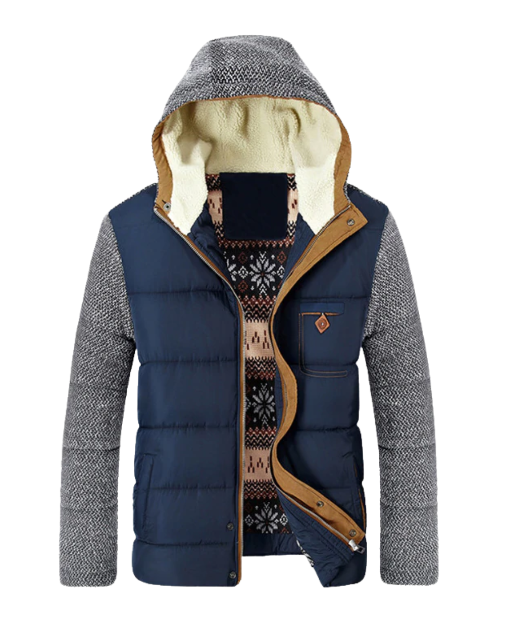 Elegante chaqueta acolchada