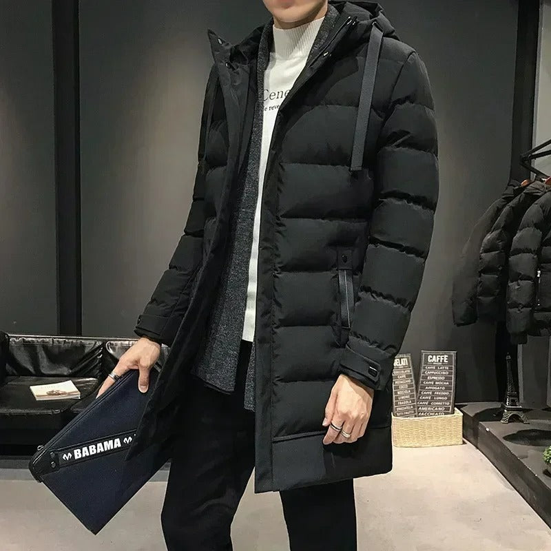 Chaqueta larga de invierno para hombre