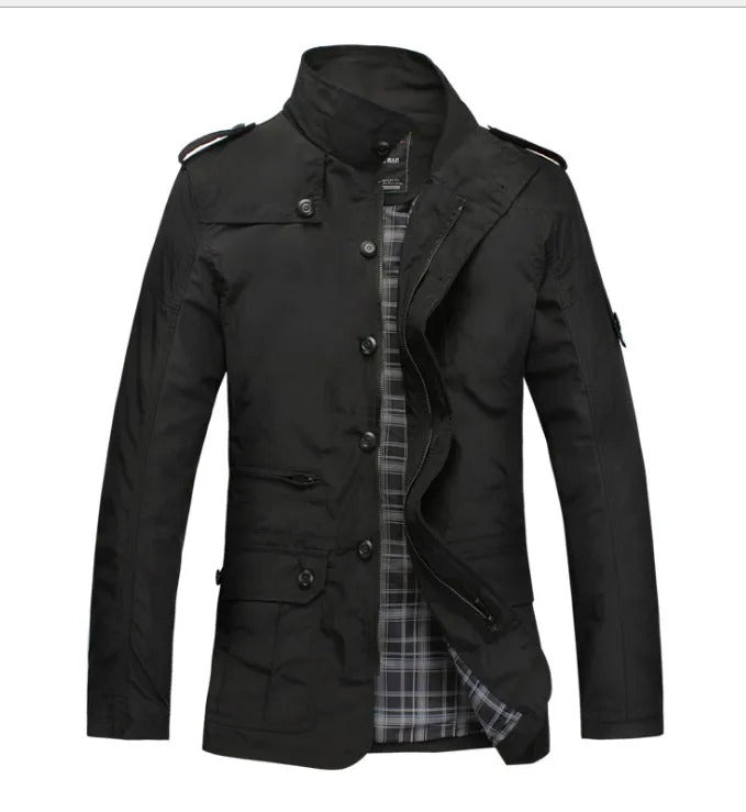 Elegante chaqueta cortaviento