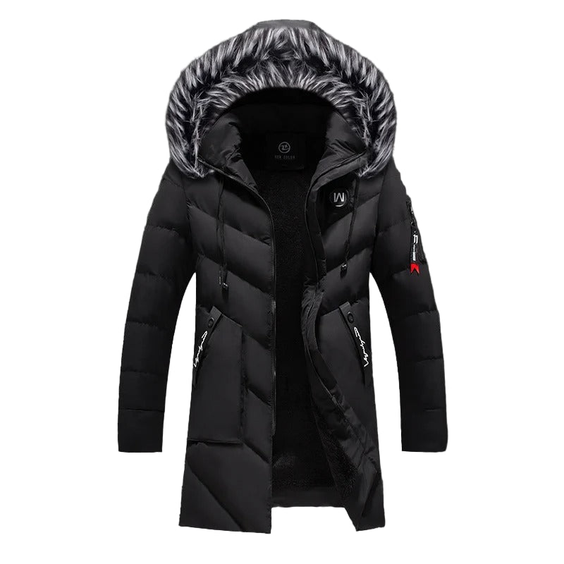 Elegante chaqueta parka cortaviento