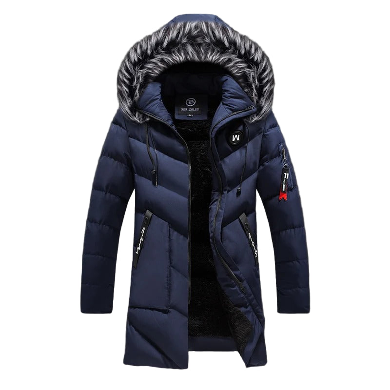 Elegante chaqueta parka cortaviento