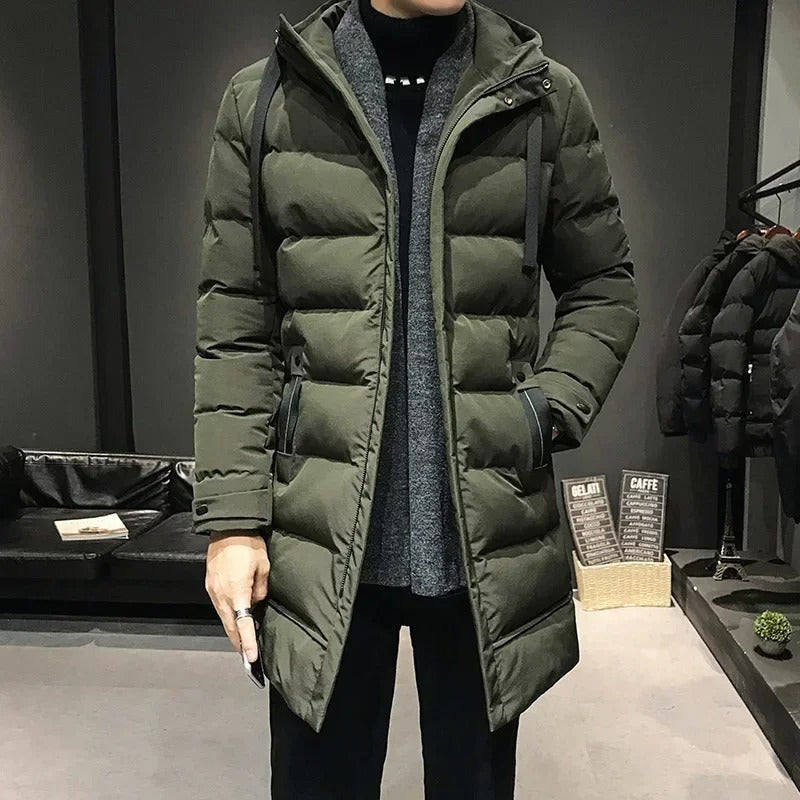 Chaqueta larga de invierno para hombre