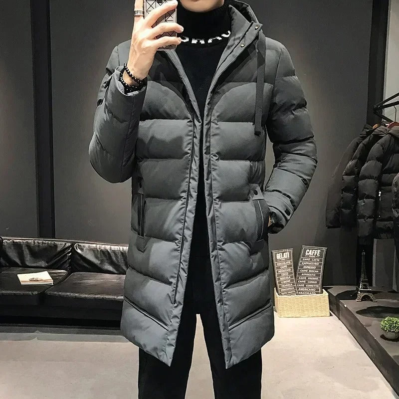 Chaqueta larga de invierno para hombre