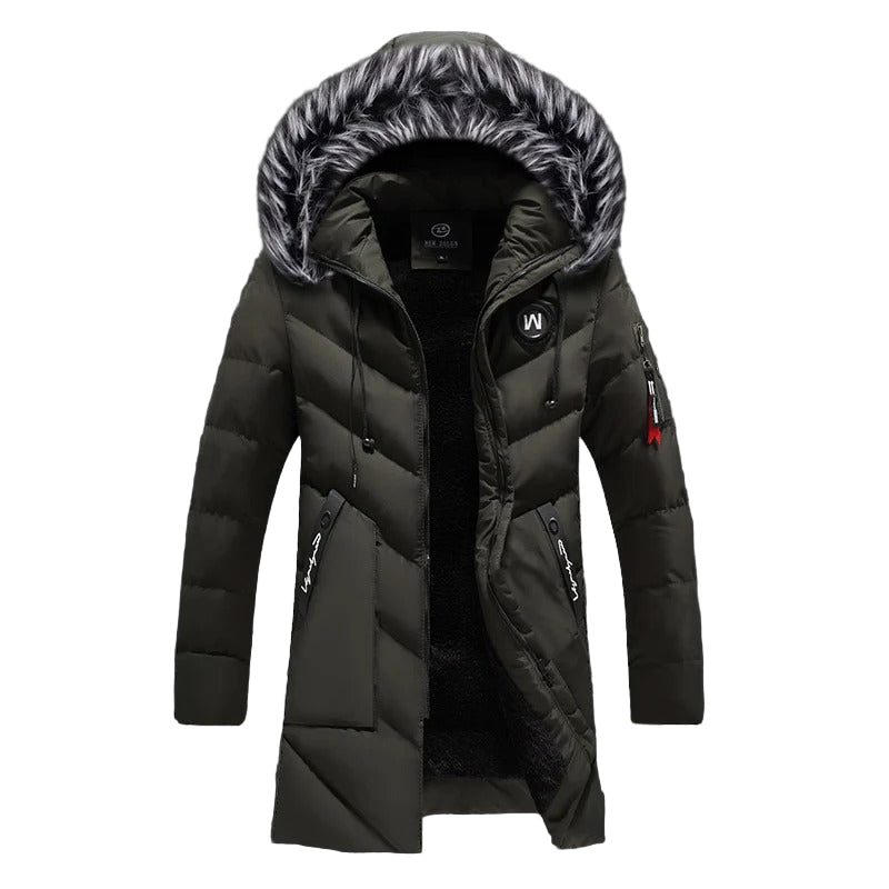 Elegante chaqueta parka cortaviento