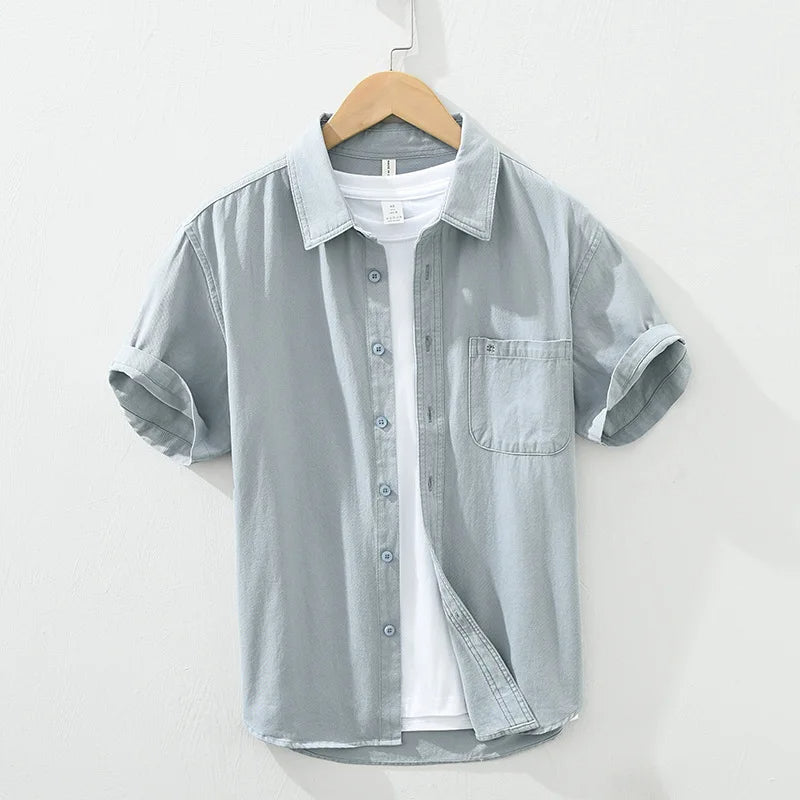 Camisa de algodón de manga corta