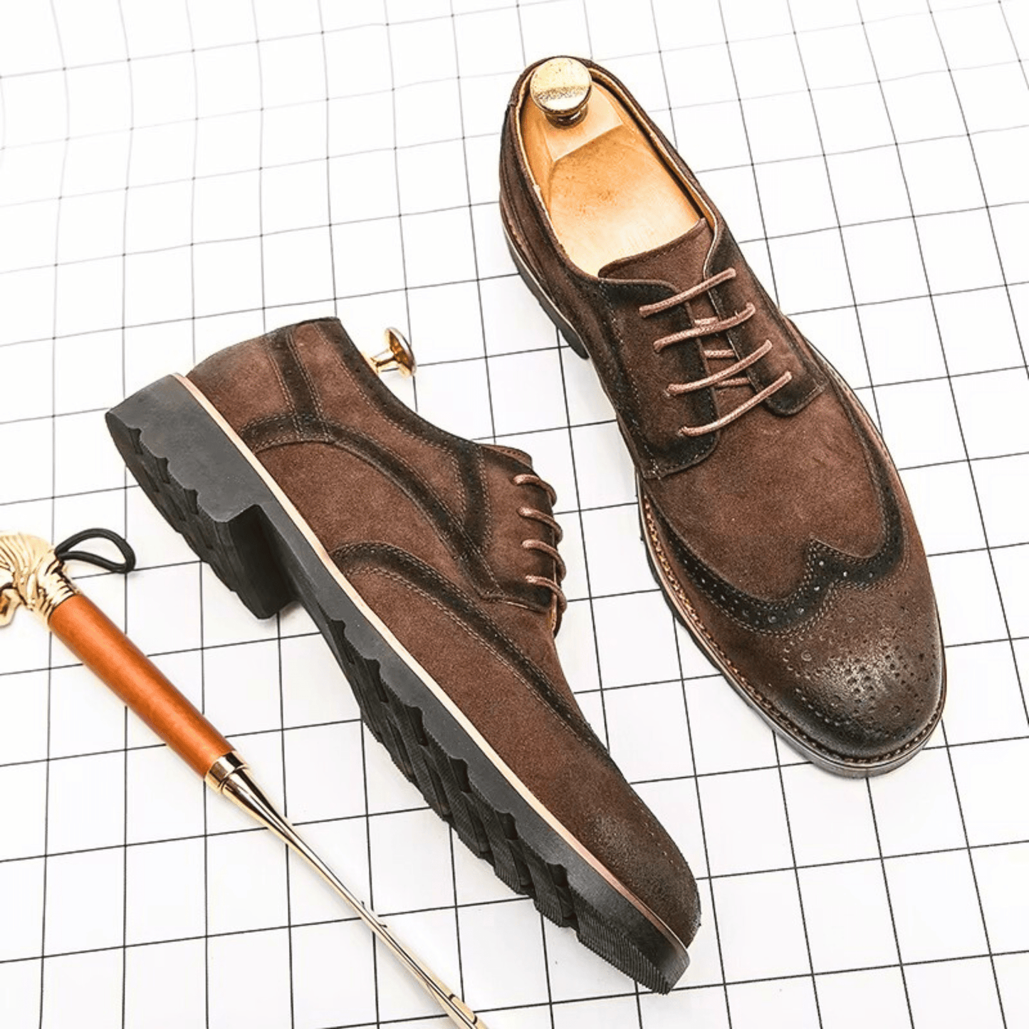 Zapatos Oxford de ante