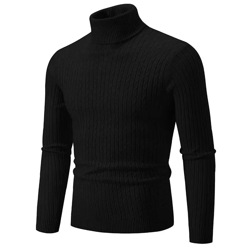 Elegante jersey de cuello alto para hombre