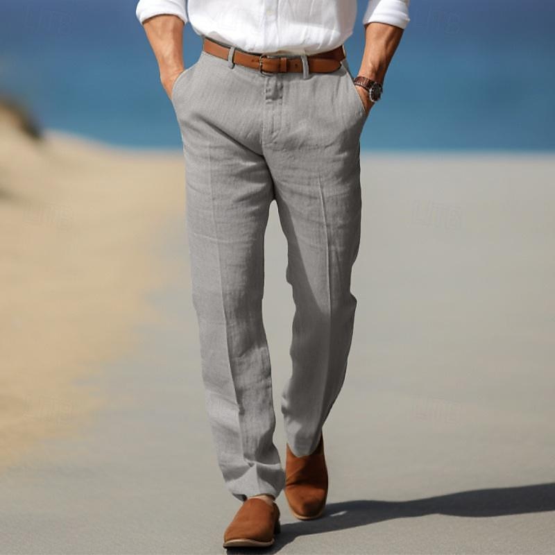 Elegantes pantalones de lino