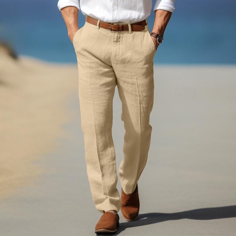 Elegantes pantalones de lino